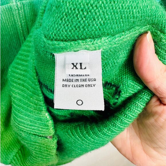 The Elder Statesman Blue Green Ombre Zip Hooded Cashmere Sweater XL - Picture 9 of 14